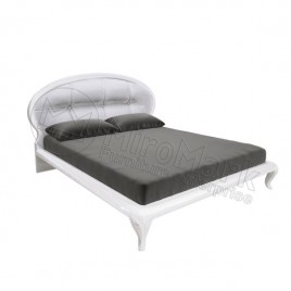 Ліжко Імперія 1,6х2,0 м'яка спинка з каркасом глянець білий